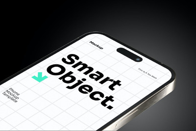 透视半 Iphone 样机模板 (PSD)