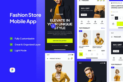 时尚电商商店应用APP UI KIT (FIG)