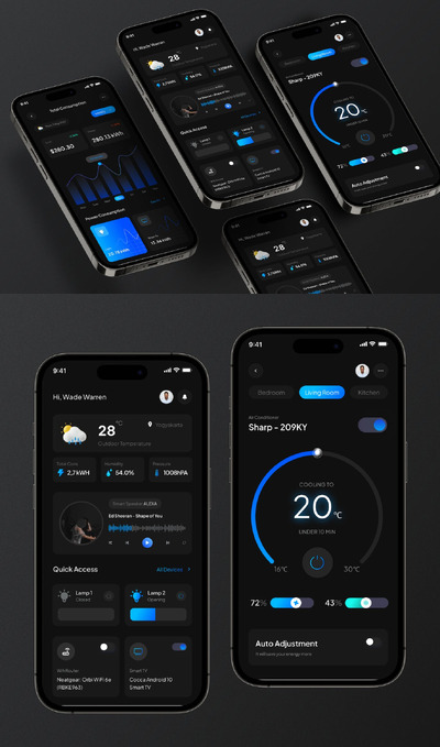智能家居移动应用APP UI KIT (FIG)