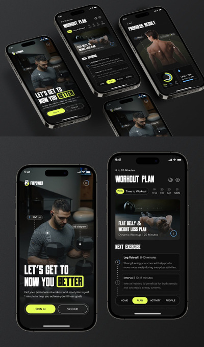 锻炼移动应用APP UI KIT (FIG)