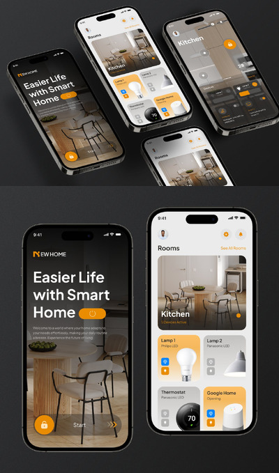 智能家居移动应用APP UI KIT (FIG)