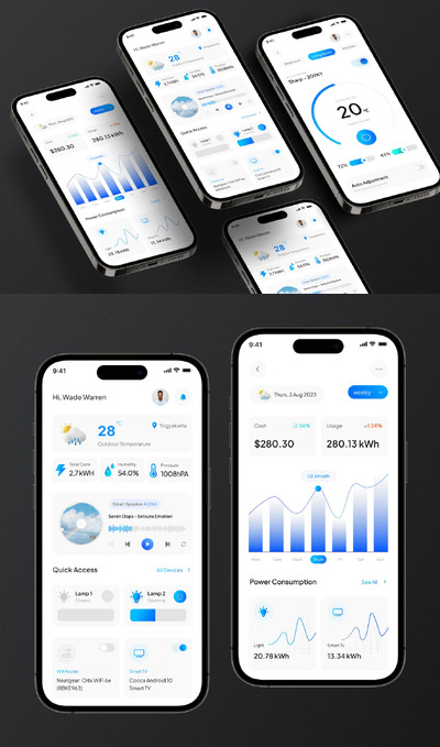 智能家居移动应用APP UI KIT (FIG)