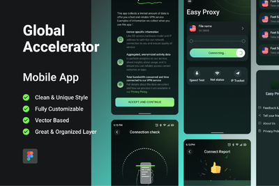 加速器、网络加速、移动端应用App UI Kit (FIG)