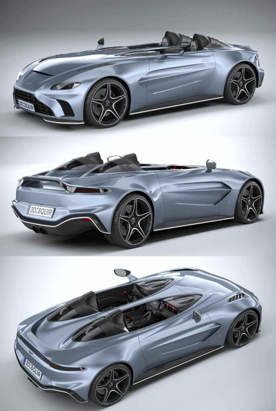 2021阿斯顿·马丁Aston Martin V12 Speedster敞篷跑车3D模型（OBJ,FBX,MAX）