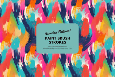 油漆刷描边无缝图案 (PNG,JPG)