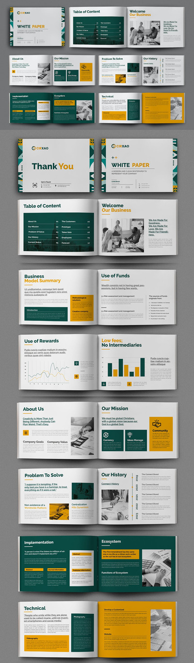 商业白皮书画册杂志模版 (INDD)