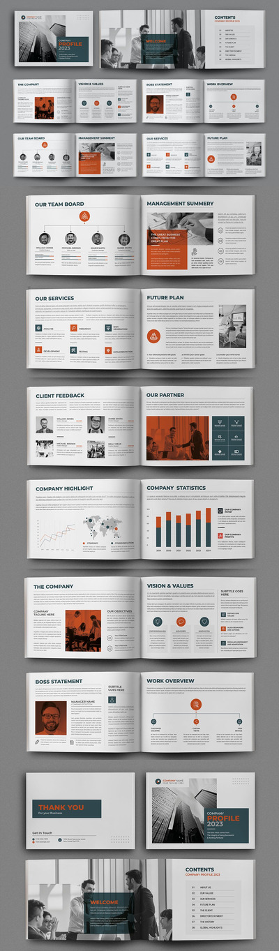 企业&公司简介画册杂志模版 (INDD)