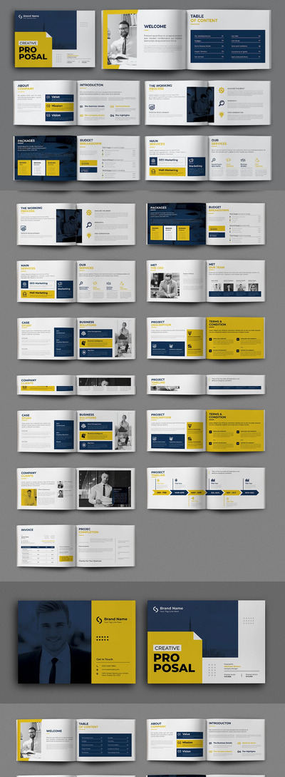 创意方案设计画册杂志模版 (INDD)