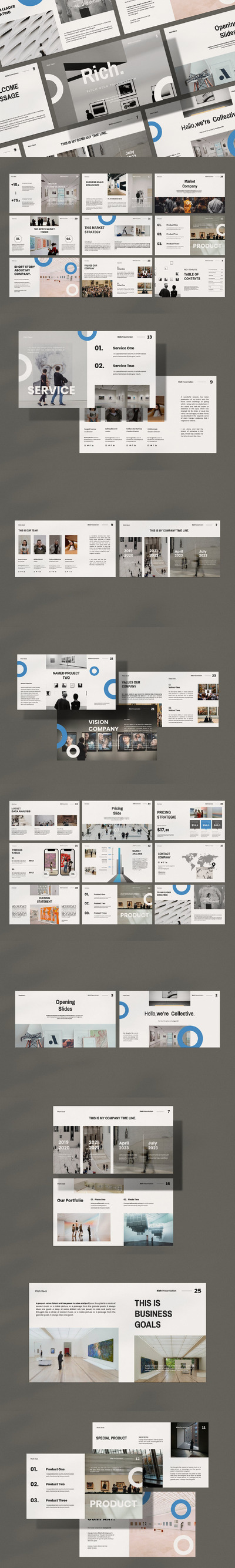 丰富的宣传材料 -PPT模版 (KEY,PDF)