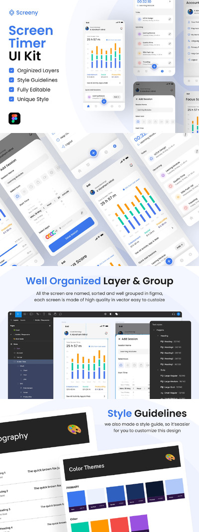 屏幕定时器 UI 套件 (FIG)