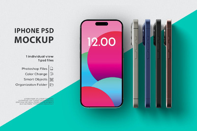 iPhone手机样机 (PSD,JPG,PDF)