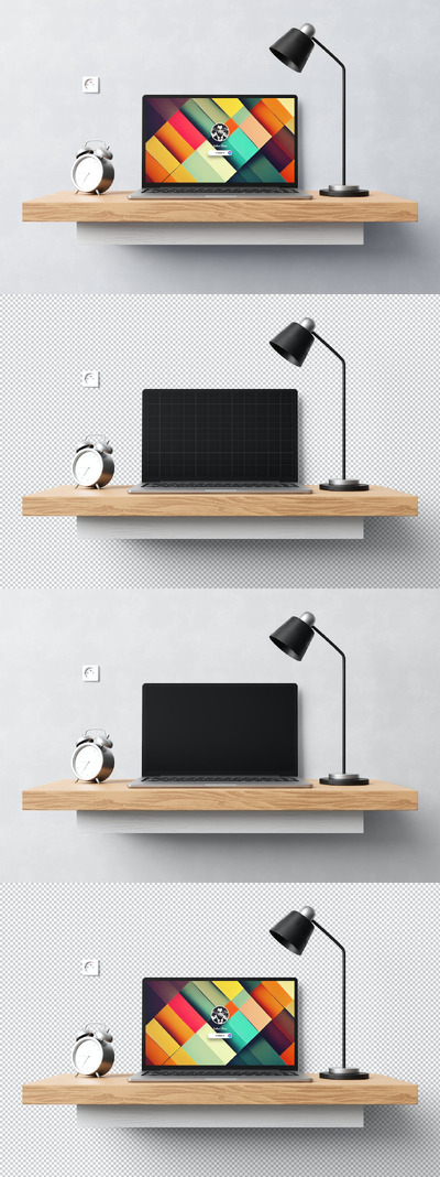 笔记本电脑样机 (PSD)