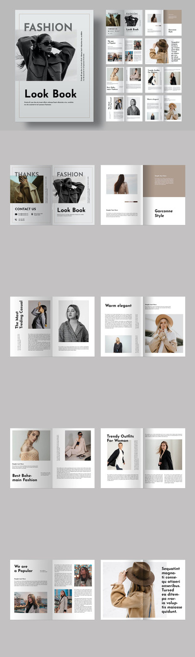 时尚图册版式画册模版 (INDD)