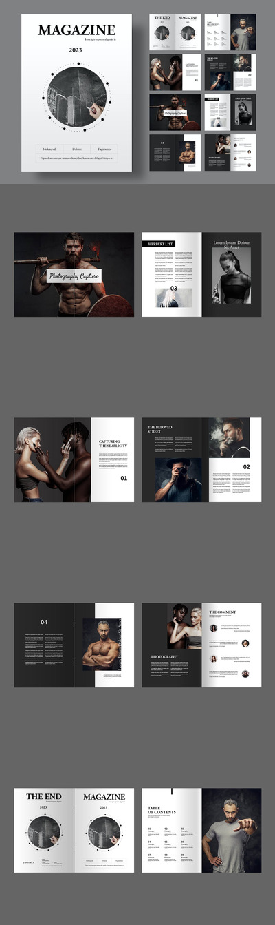 时尚杂志画册模版 (INDD)