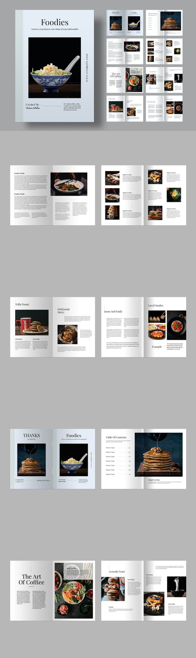 美食家杂志画册模版 (INDD)