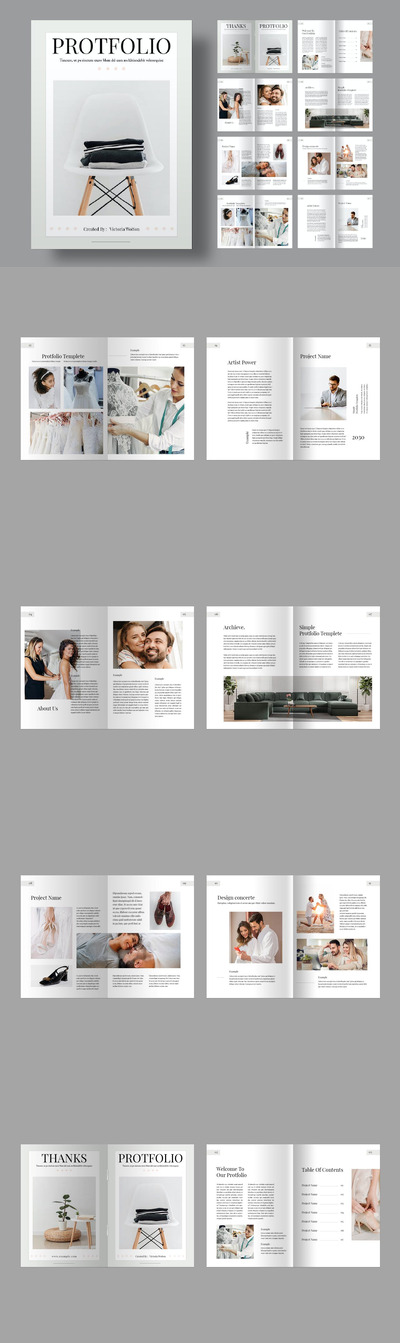 作品集杂志画册模版 (INDD)