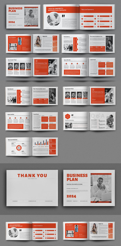 商业计划宣传册设计模板画册模版 (INDD)