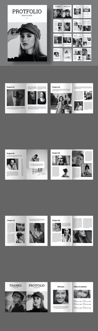 时尚杂志排版画册模版 (INDD)