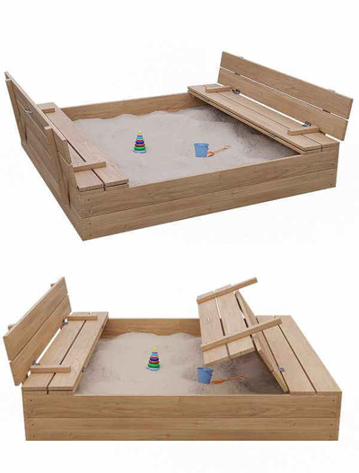 可折叠的木质沙池3D模型（FBX,MAX）