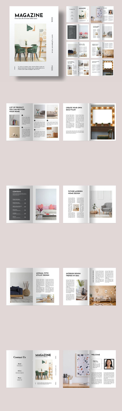 杂志版式画册模版 (INDD)