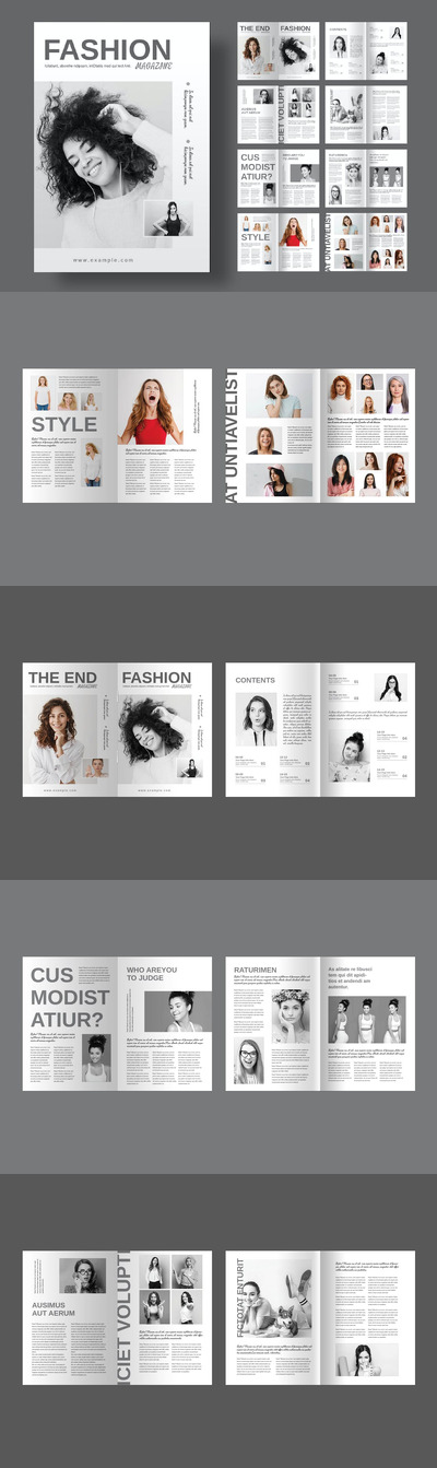 时尚杂志画册模版 (INDD)