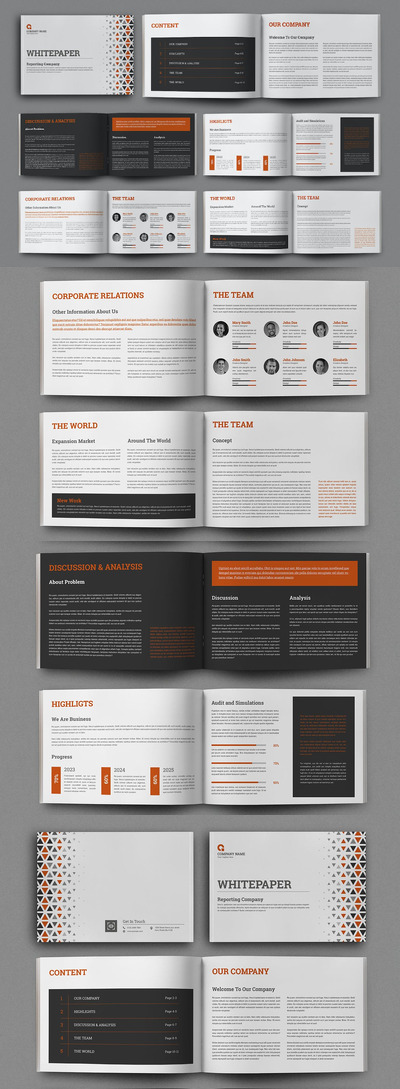 白皮书宣传册设计画册模版 (INDD)