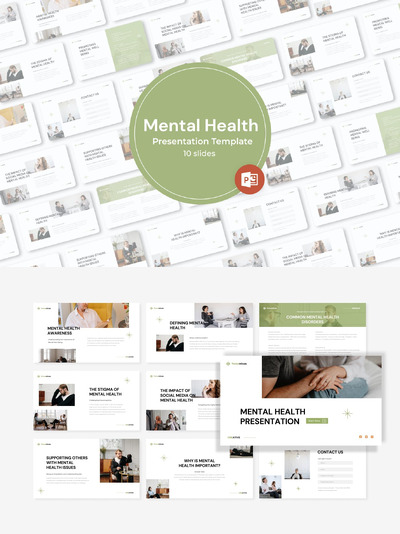 心理健康PPT模版 (PPT,PPTX)