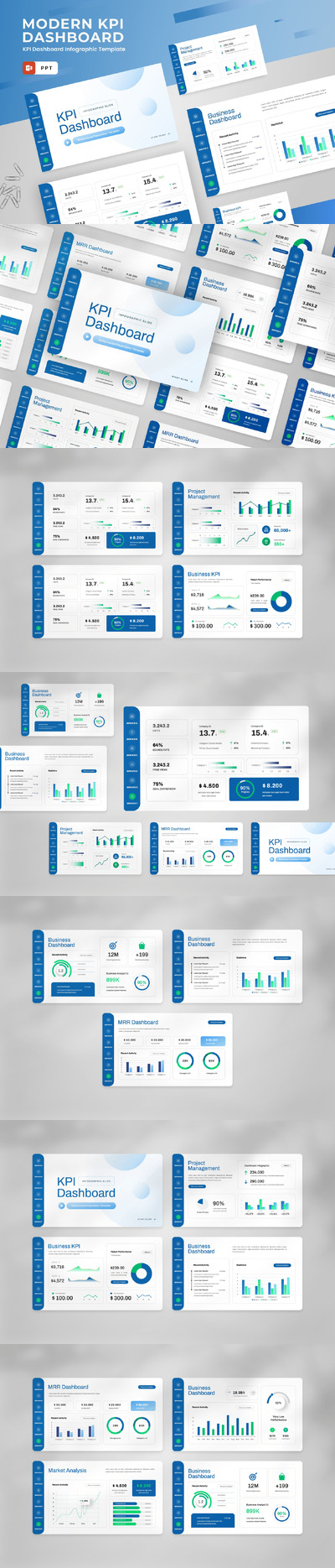 KPI 仪表板 PPT模版 (PPTX)