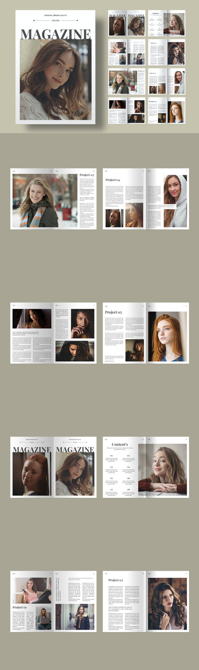 杂志版式画册模版 (INDD)