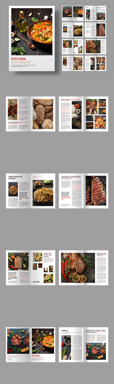 凯琴食谱画册模版 (INDD)