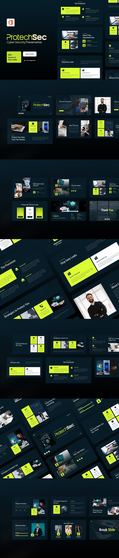 网络安全 PPT模版 (PPTX)