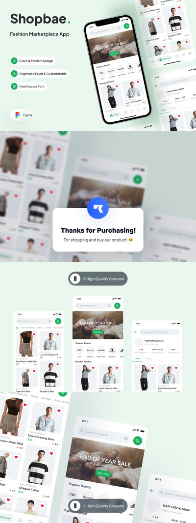 时尚电商主页APP UI KIT (FIG)