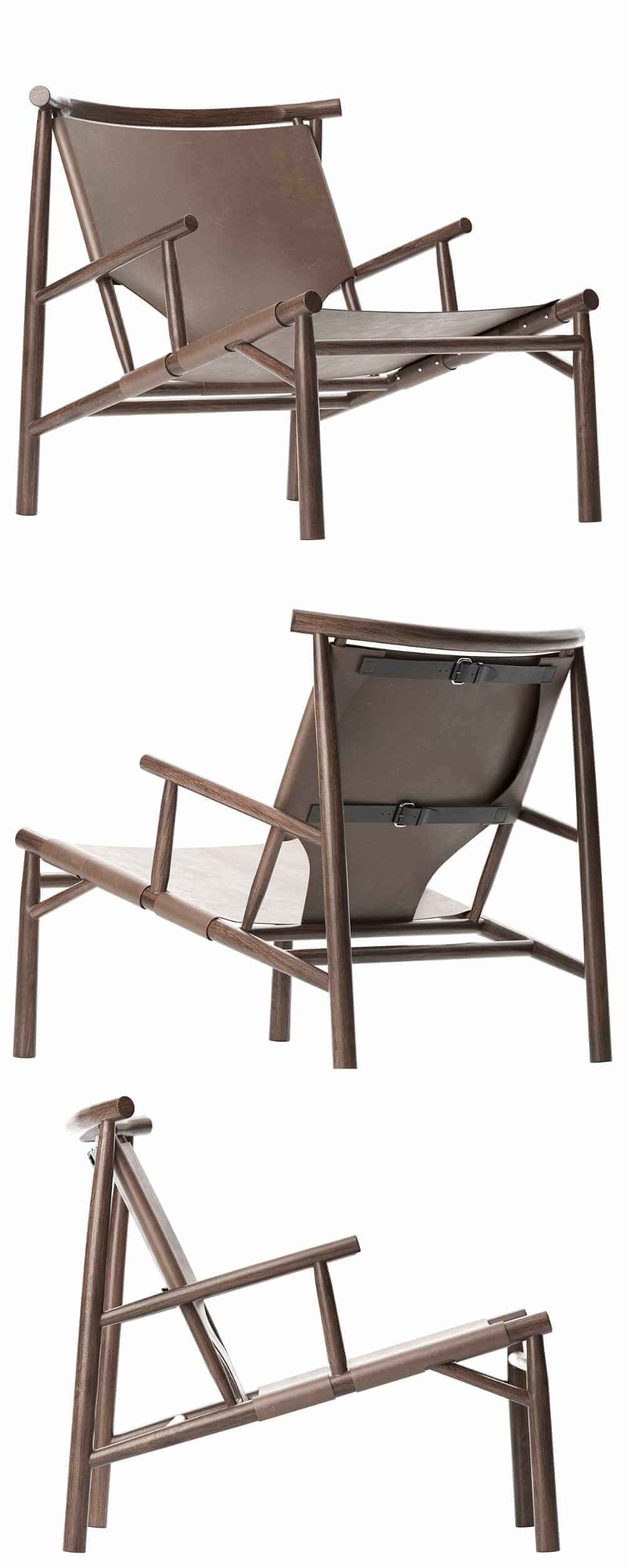 Samurai NORR11扶手休闲椅3D模型（OBJ,FBX,MAX）