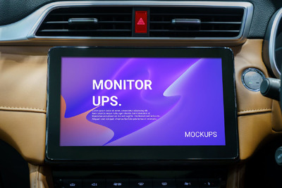 汽车导航屏幕展示模型 (PSD,JPG)