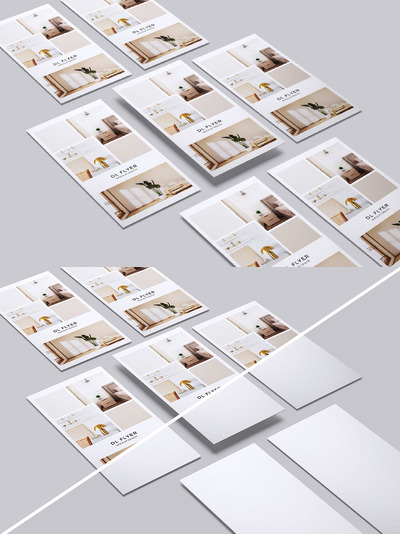 极简 DL 传单展示样机 (PSD)