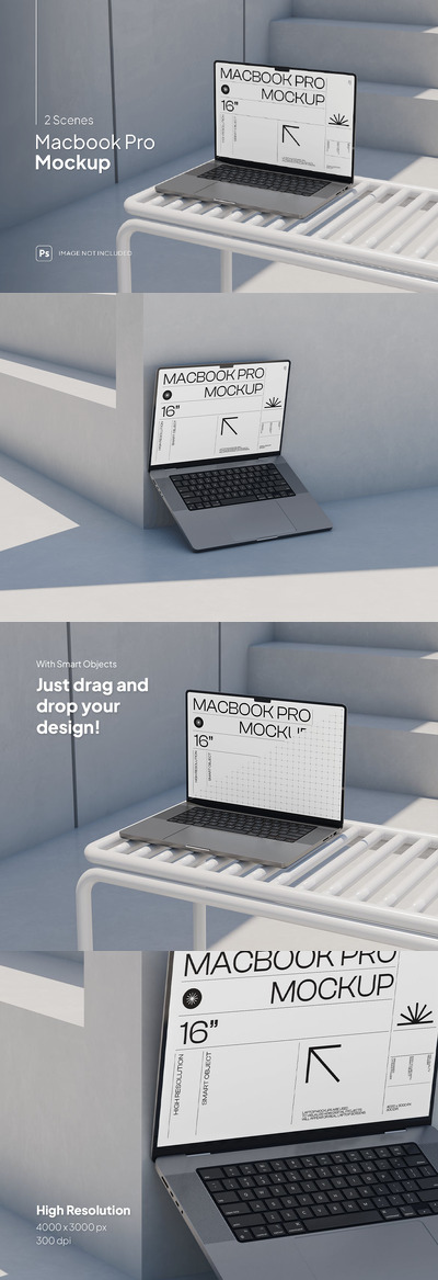 笔记本电脑样机 (PSD)