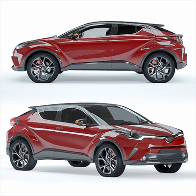 丰田Toyota C-HR SUV汽车3D模型（OBJ,FBX,MAX）