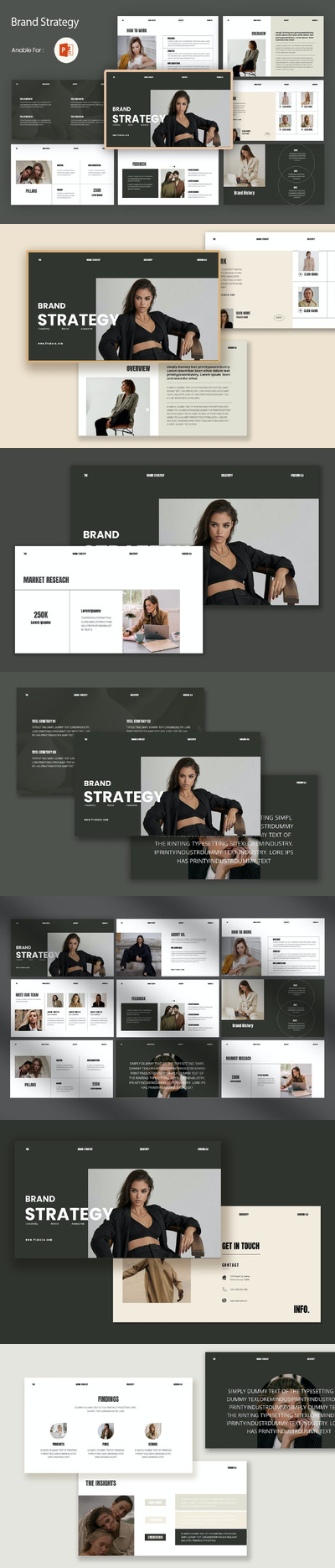 品牌策略模板PPT模版 (PPTX)