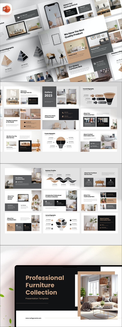 时尚专业家具 PPT模版 (PPTX)