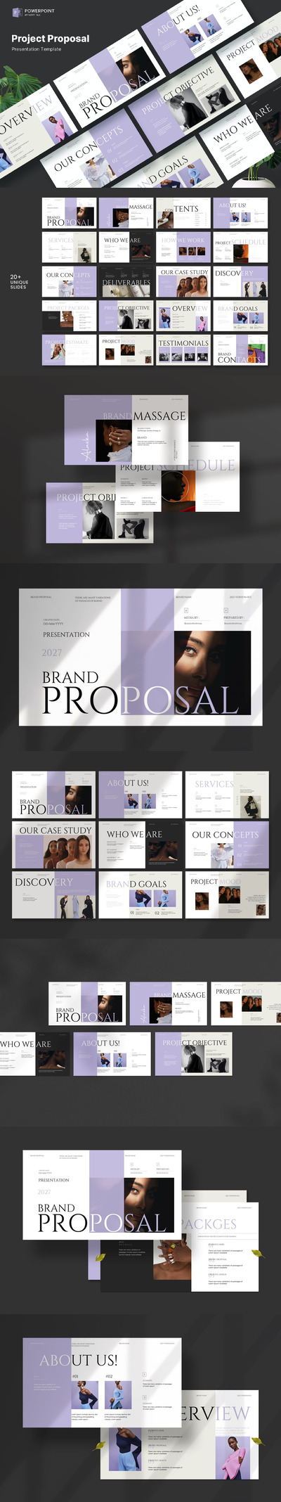 时尚品牌提案PPT模版 (PPTX)