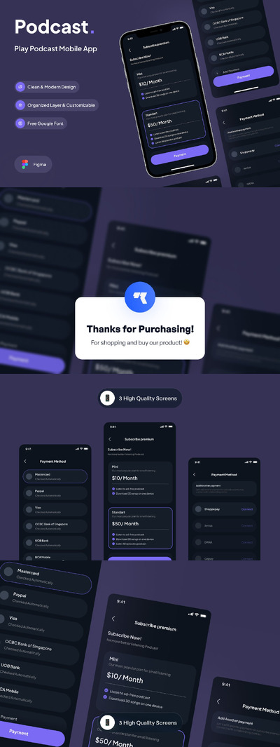 播客应用 App UI Kit (FIG)