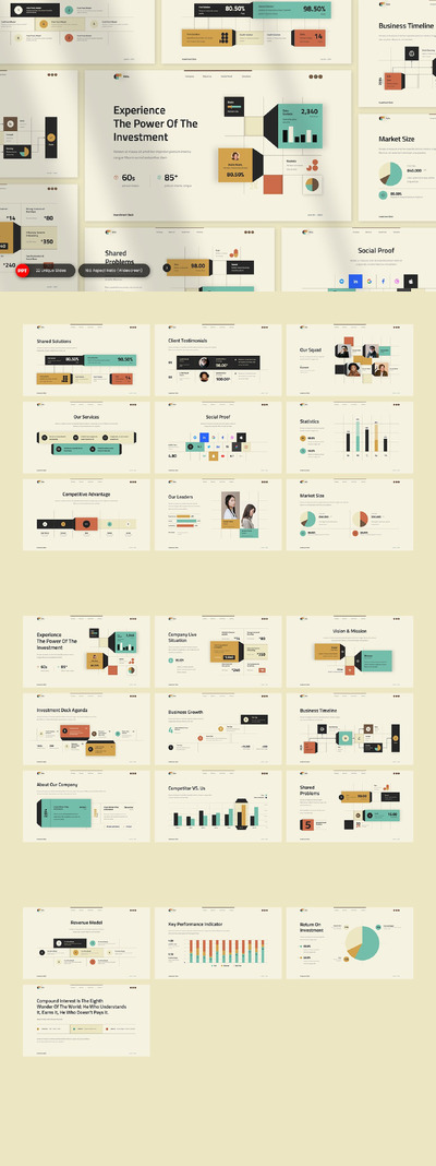 投资者融资PPT模版 (PPTX)