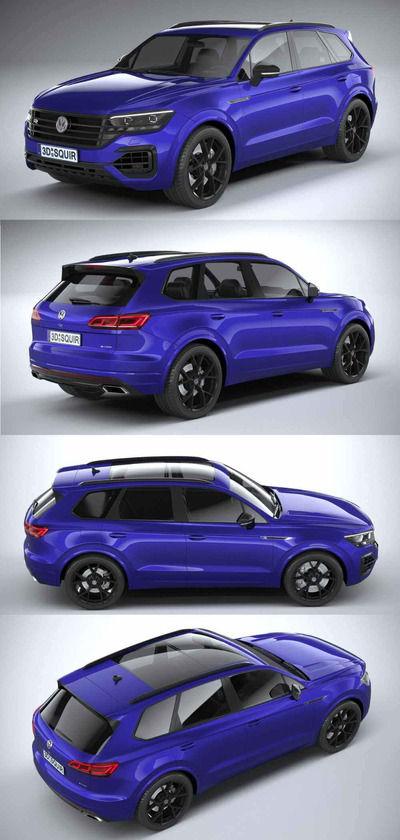 2021大众Volkswagen Touareg R SUV汽车3D模型（OBJ,FBX,MAX）