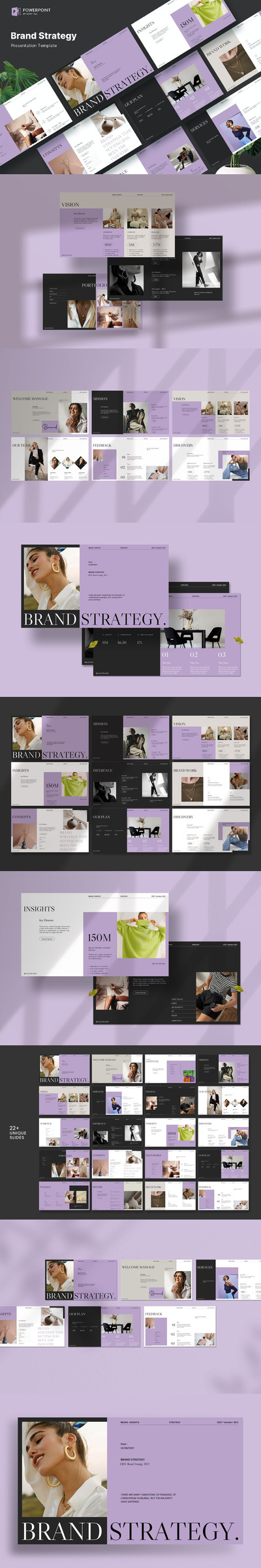 品牌战略演示PPT模版 (PPTX)