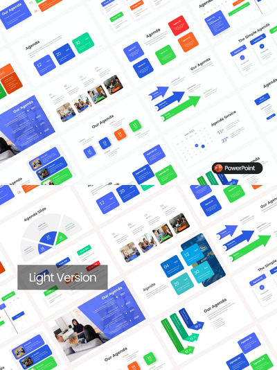 议程 时间表 介绍PPT模版 (PPTX)