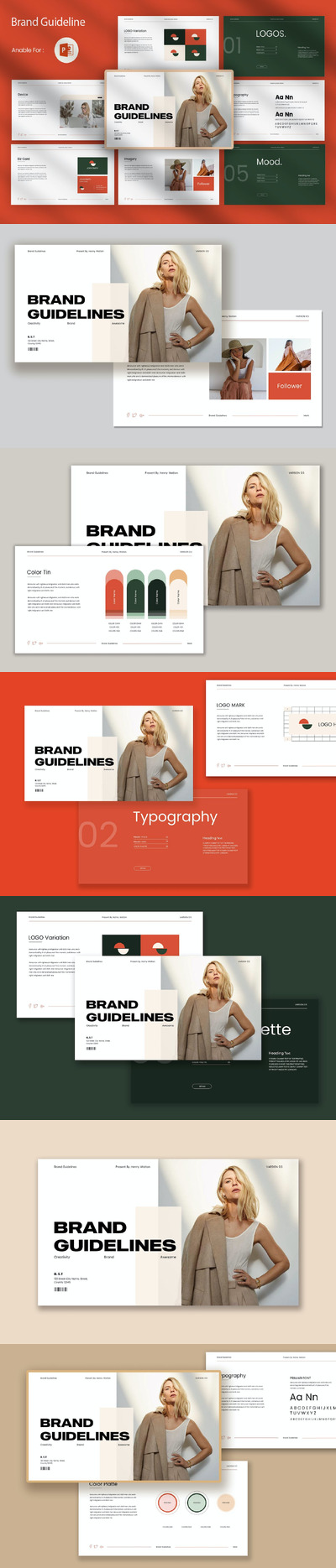 品牌指南PPT模版 (PPTX)