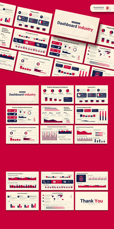 仪表板数据 PPT模版 (PPTX)
