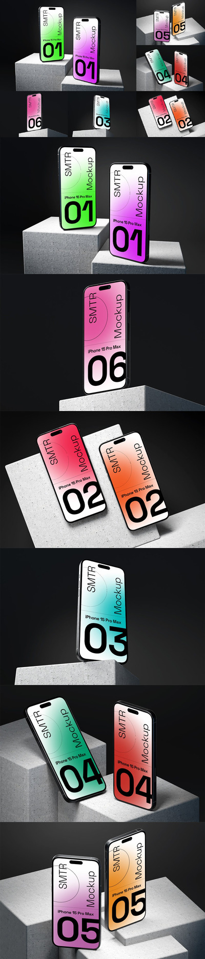 iPhone 15 手机样机 (PSD)