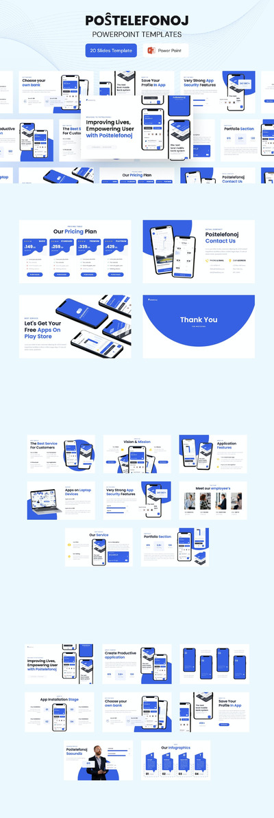 移动应用介绍PPT模版 (PPT,PDF)