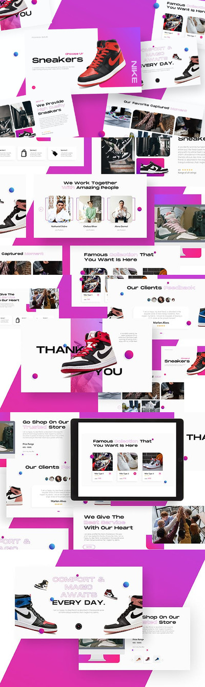 运动鞋PPT模版 (PPT,PPTX)